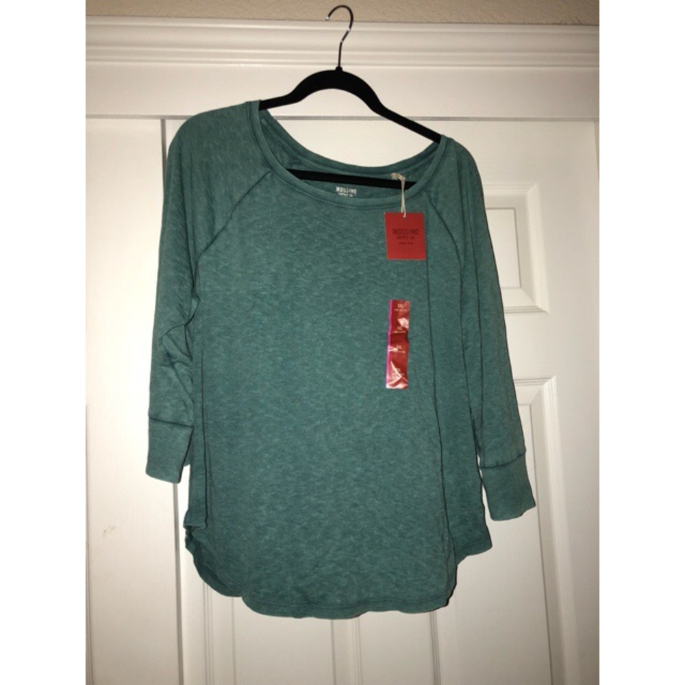 blue long sleeve shirt